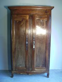 French Loire valley cherry double door armoire c 1760