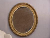 Oval Victorian hanging wall mirror 1860 to 1880