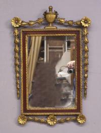 Mirror with urn top and floral swags c1900