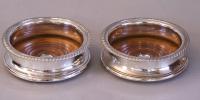 Sheffield silver wine coasters c 1800