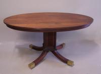 Centennial oval mahogany single pedestal dining table c1880