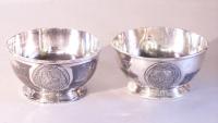 Pr Silver plated Smithtown horse Assn trophies c1928