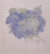 Jon Schueler abstract impressionist landscape watercolor c1960