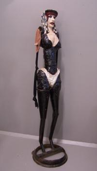 John Ziegenhagen modern paper mache sculpture of a woman