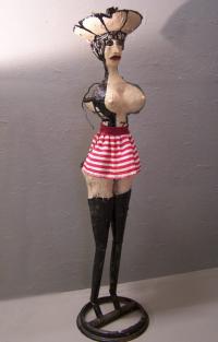 John Ziegenhagen modern paper mache  sculpture of a woman