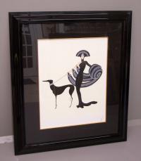 Erte Symphony in Black serigraph c1983