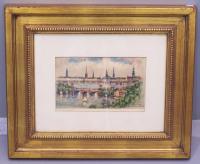 Felix Hopner watercolor of Hamburg Germany