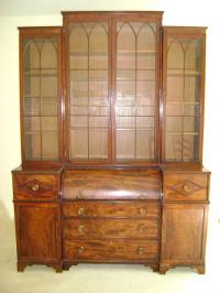 English George III butlers secretary bookcase cylinder desk c1790