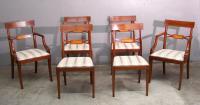 Set of six Harold Margolis Federal Style mahogany dining chairs