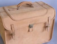 Lowell Nesbitt suede travel trunk by A Anthony NY