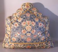 19th century Chinese silk embroidered pillow