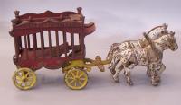 Kenton overland stage coach castiron toy with horses