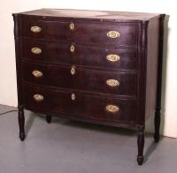 American Sheraton Bow front chest c1810