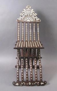 19th century Syrian folding scribes chair c1850