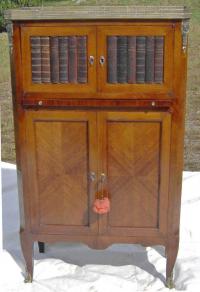 French Louis XV style parquetry writing cabinet c1900