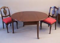 18th c. mahogany swing leg drop leaf dining or sofa table c1780