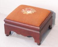 American Period Empire oversize mahogany frame footstool