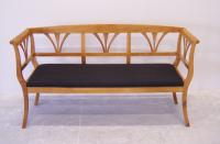 Biedermeier fruitwood bench with horsehair bench c1820