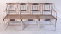 19th century Continental caned and painted settee