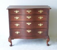 Western Mass CT River Valley reverse serpentine cherry chest c1780