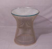Warren Platner nickel glass table design for Knoll