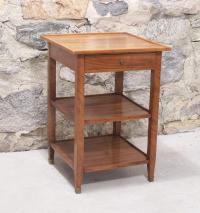 French Walnut 18th three tier side table with drawer c1780