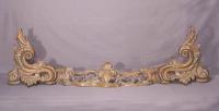 French brass fireplace surround with sliding chenets c1860