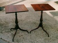 Fine Nathan Margolis inlaid candlestands