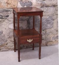 Early American Sheraton mahogany night stand c1820