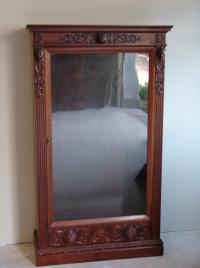 American Victorian hand carved mahogany bookcase c1880