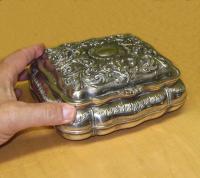 Silver plated jewelry dresser box c1900