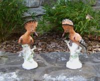 Pair of Italian porcelain exotic birds