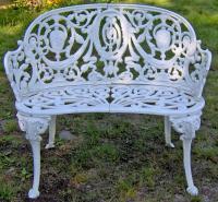 Cast iron garden bench in the Adamesque style c1880