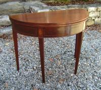 New York Chippendale mahogany d shape card table c1790