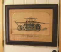 Casco Engine Co No 1 fire engine print c Portland Maine c1850