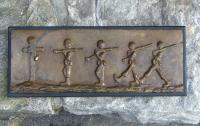 World War ll bronze plaque sculpture by Michael Shacham