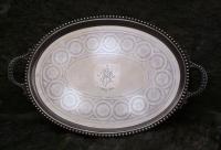 James Dixon and Sons silver plated butlers tray made for Tiffany and Co. NY