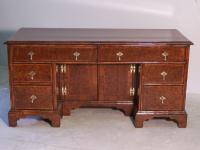 English burl elm Chippendale flat top desk c1780