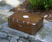 Figured maple document box c1800