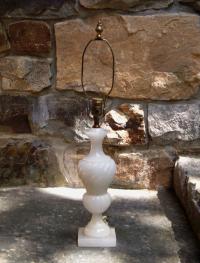 White alabaster lamp c1910