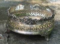 Georgian silver plated wine coaster c1780