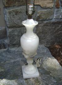 Italian urn form alabaster lamp c1900