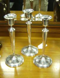 International Persian sterling silver candlesticks