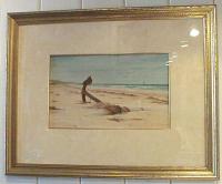 Dwight W. Tryon seascape water color beach