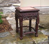 19th Century Chinese rosewood stand with marble top