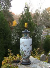 Chinese cloisonne lamp c1880