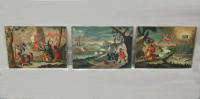 Three 19th century religious oil paintings on panel