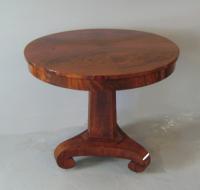 American Empire flame mahogany center table c1835