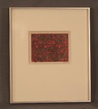 Abstract artist proof print signed Koren c1961