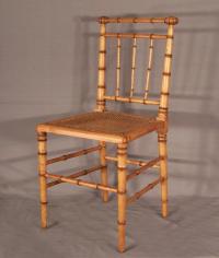American Victorian faux bamboo side chair c1880